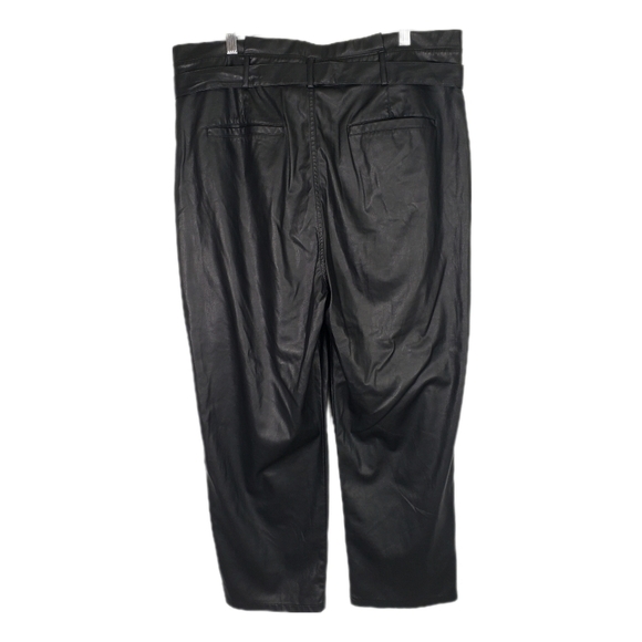 Sofia Jeans Faux Leather Hogh Rise  Jogger pants Size 20 - Picture 2 of 6
